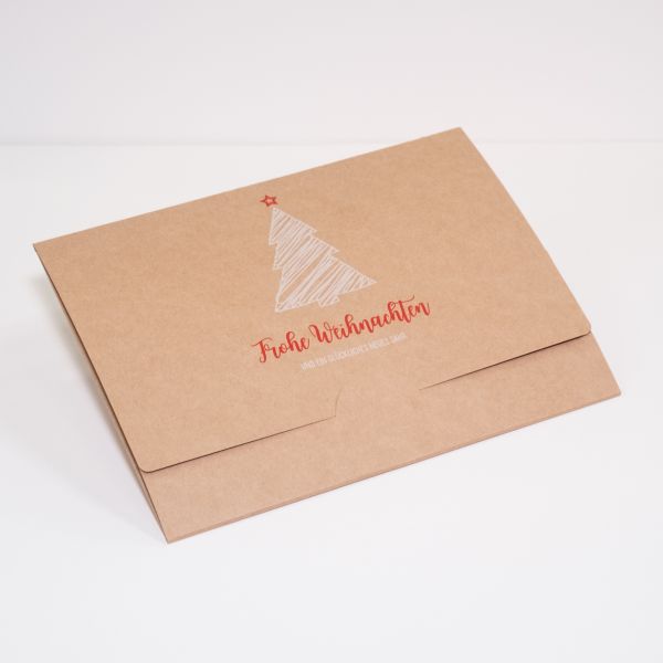 Abgabemappe - Motiv Tannenbaum für Bilder bis 15x20 cm - Kraftpapier
