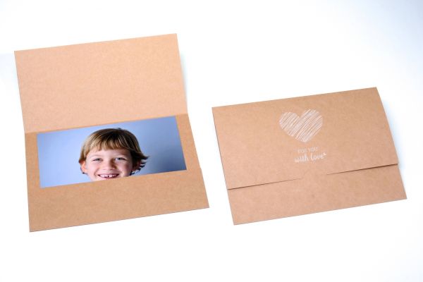 Abgabemappe - Motiv Herz für Bilder bis 15x20 cm