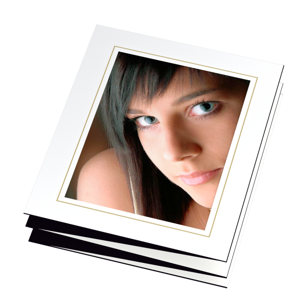 Passepartout - Rahmen Offsetdruck gold