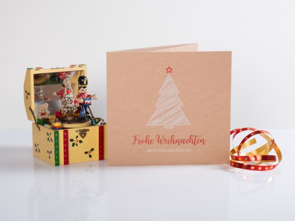 Weihnachtsmappe - Motiv Tannenbaum 3-teilig, für 13x18 Bilder